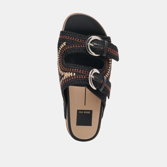 NEW DOLCE VITA Ralli Slides black multi for women 253 - Picture 1 of 10